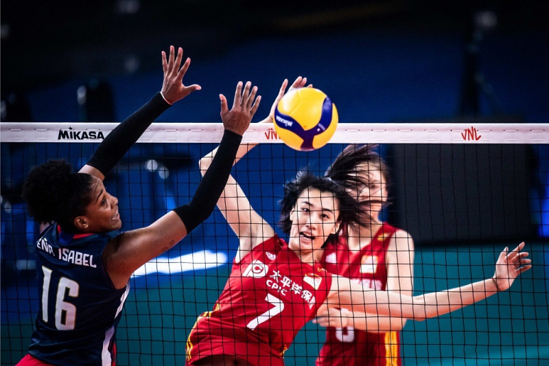 China derrotó a República Dominicana en la continuación de la Liga de Naciones de Voleibol Femenino