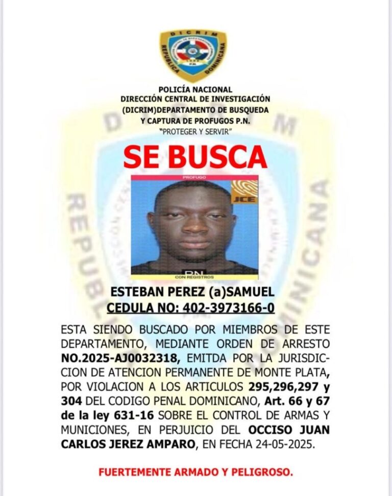 Activan la búsqueda de Esteban Pérez, peligroso prófugo en Monte Plata