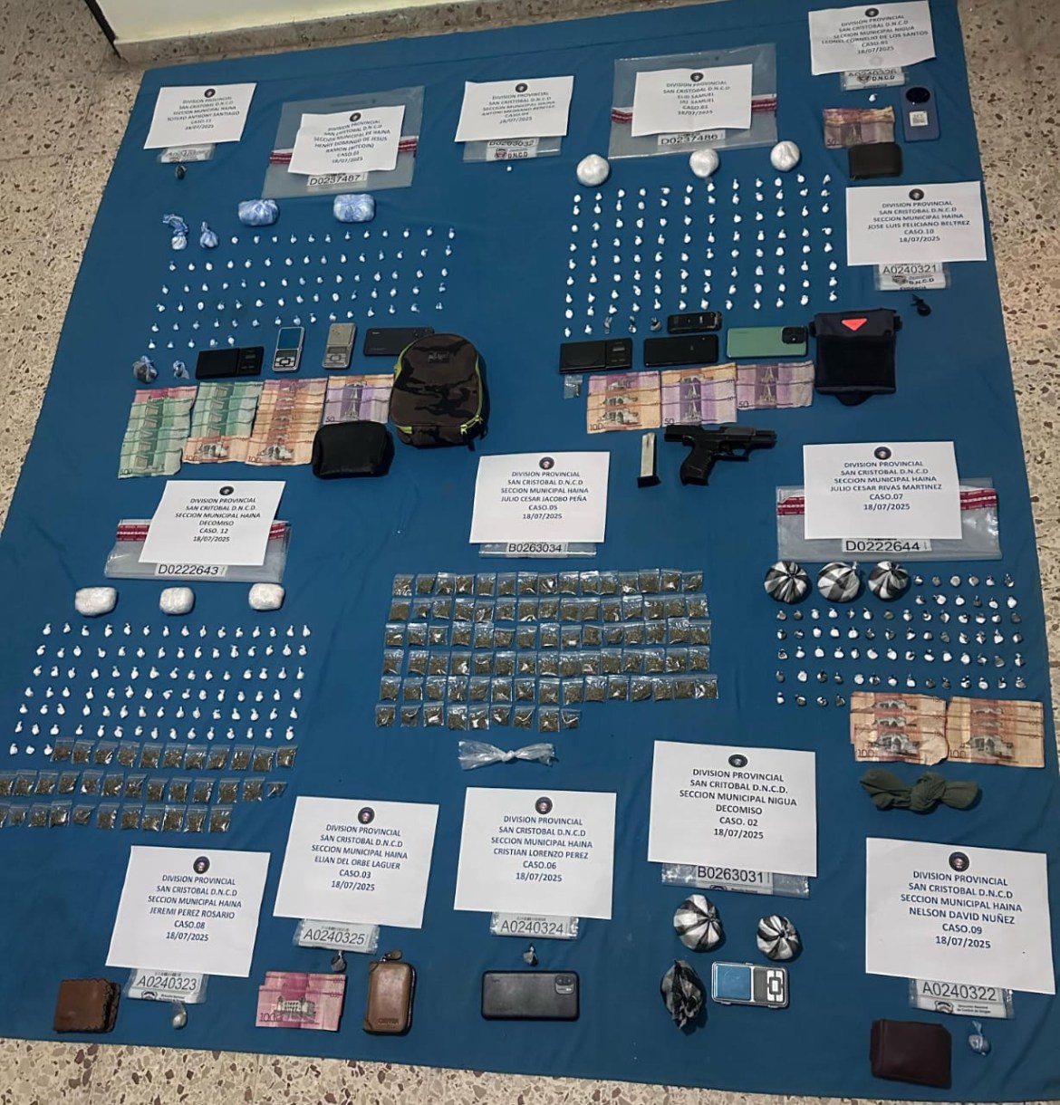 DNCD desmantela red de microtráfico en San Cristóbal