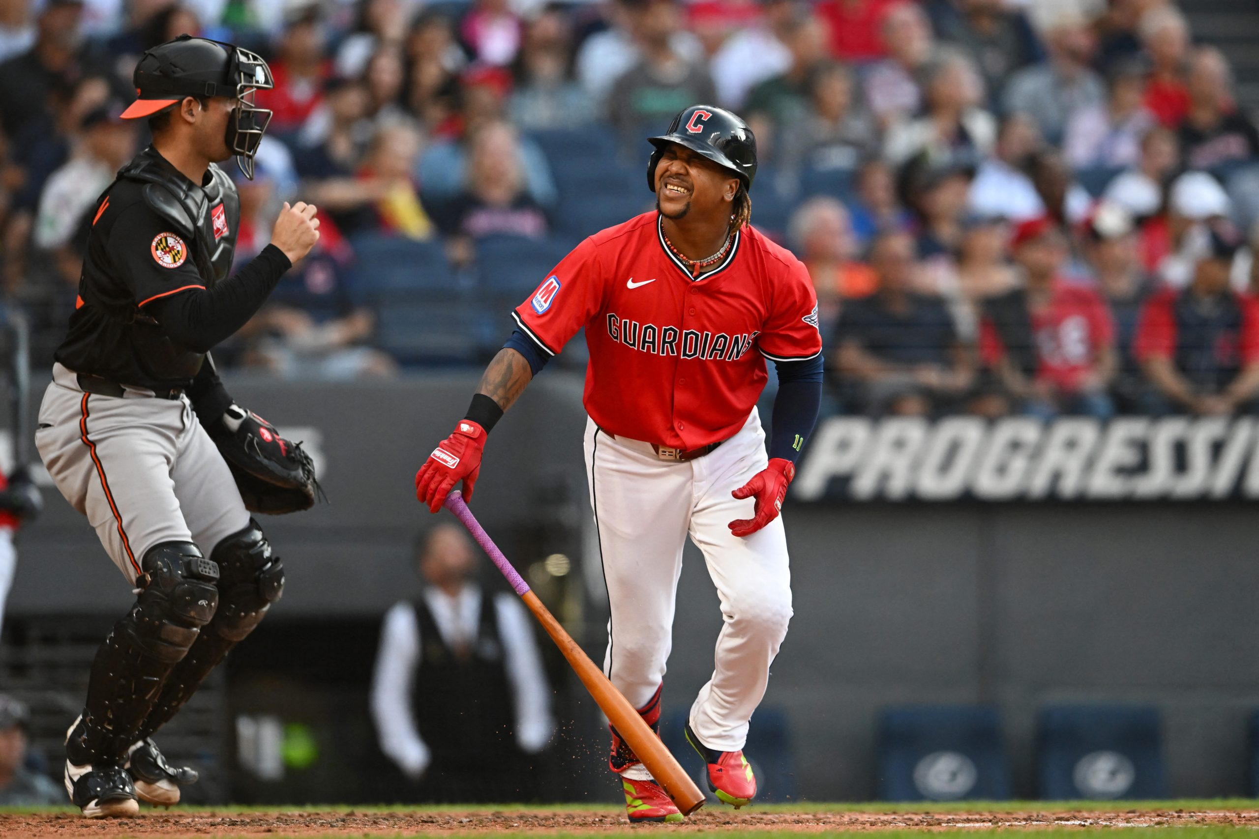 El tercera base dominicano José Ramírez llego a 20 jonrones en la presente temporada de Grandes Ligas