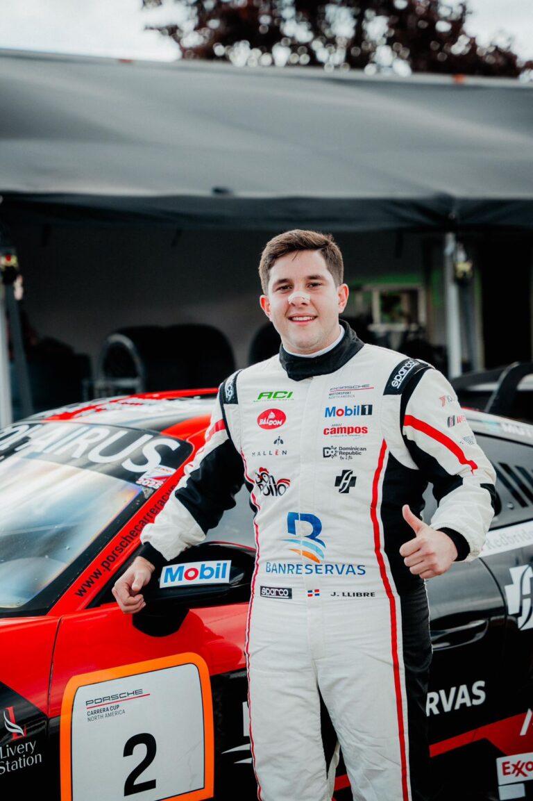 Jimmy Llibre va con todo en Road America, el piloto dominicano acelera rumbo al podio en la Porsche Carrera Cup 2025