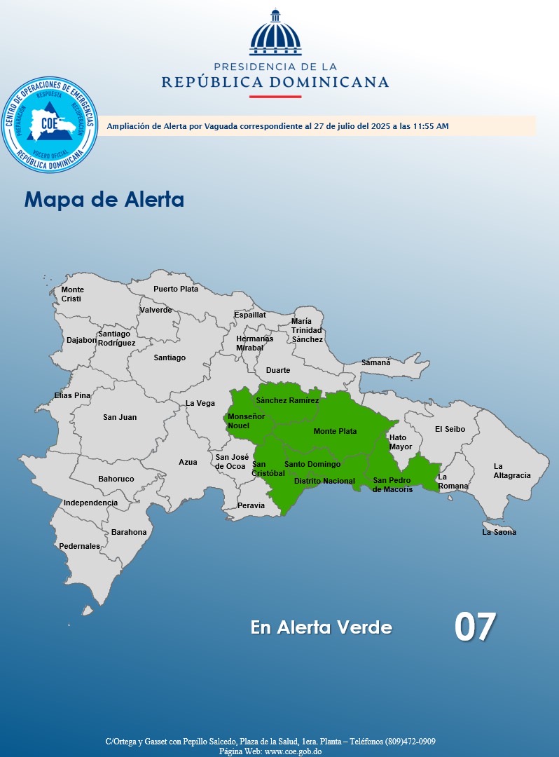 COE emite alerta verde por onda tropical y vaguada: se esperan fuertes lluvias en varias provincias