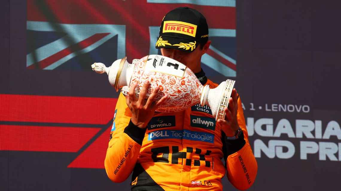 El británico Lando Norris consiguió anotarse la victoria en el Gran Premio de FI celebrado en Hungría 