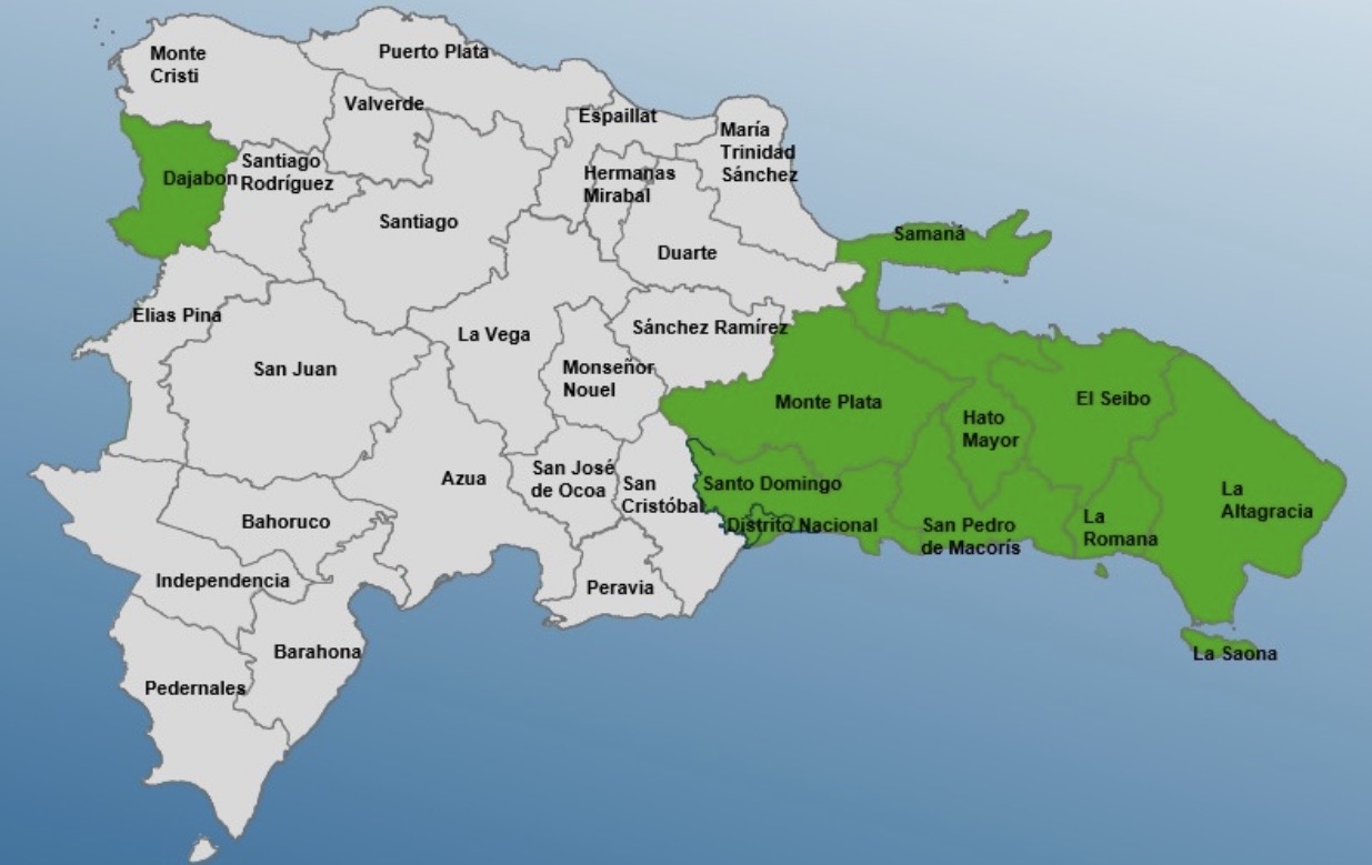 COE amplia alerta verde para 9 provincias