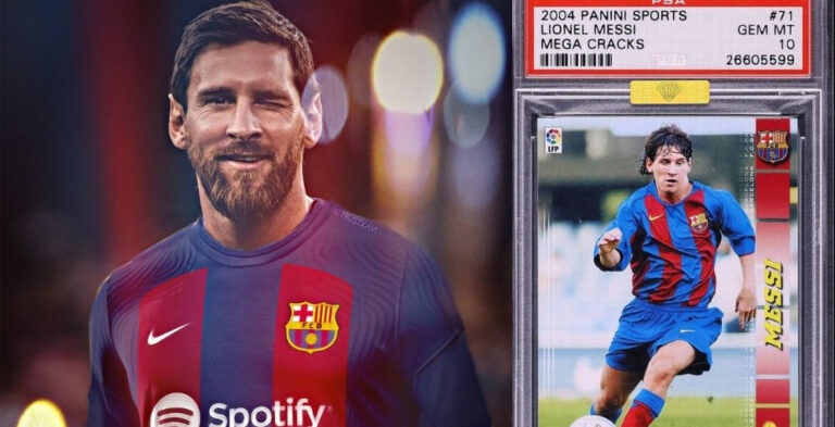 Una tarjeta de novato del futbolista argentino Lionel Messi fue vendida por la suma de 1.5 millones de dólares