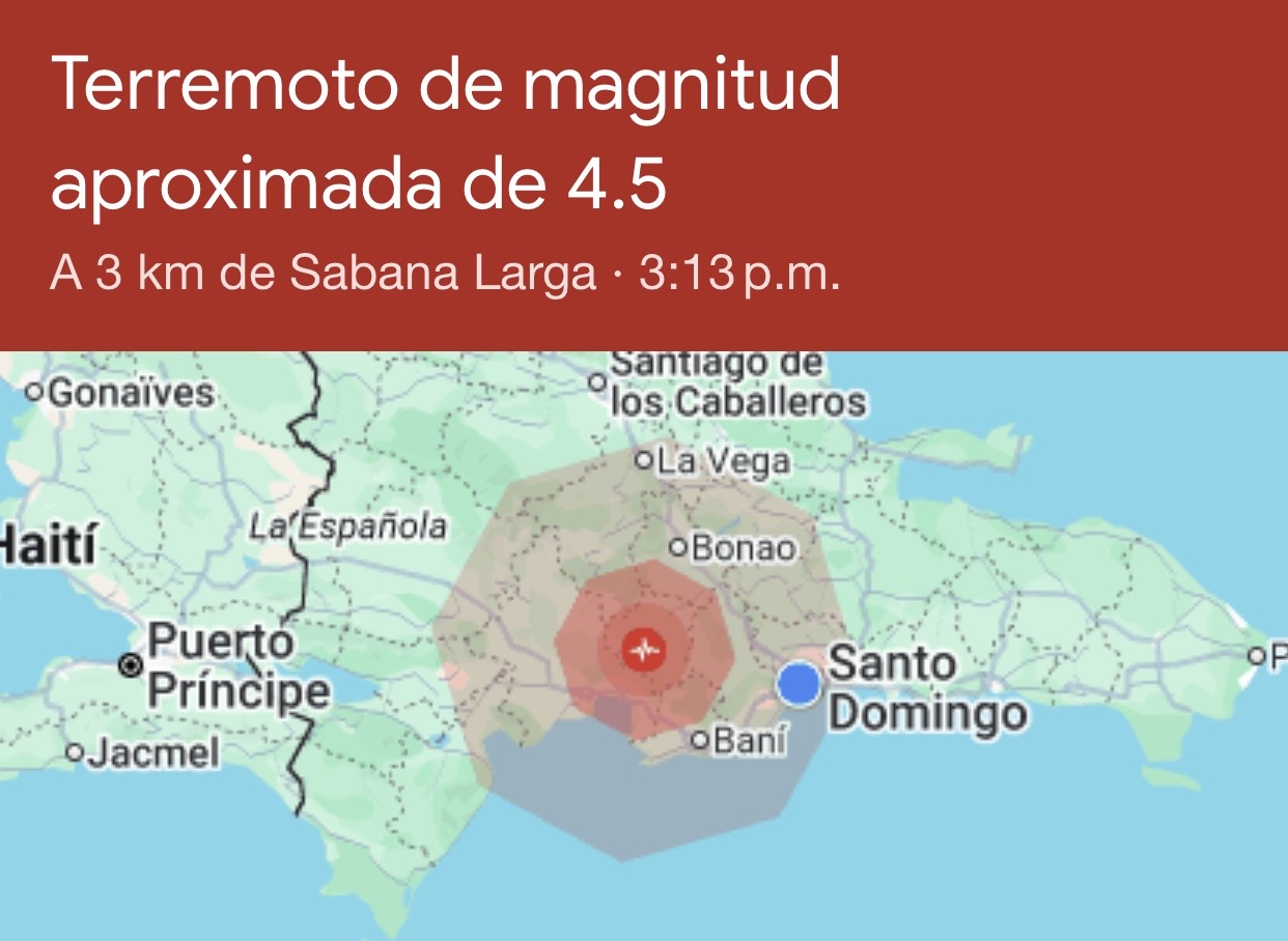 Reportan temblor de tierra la tarde de este lunes al sur de RD