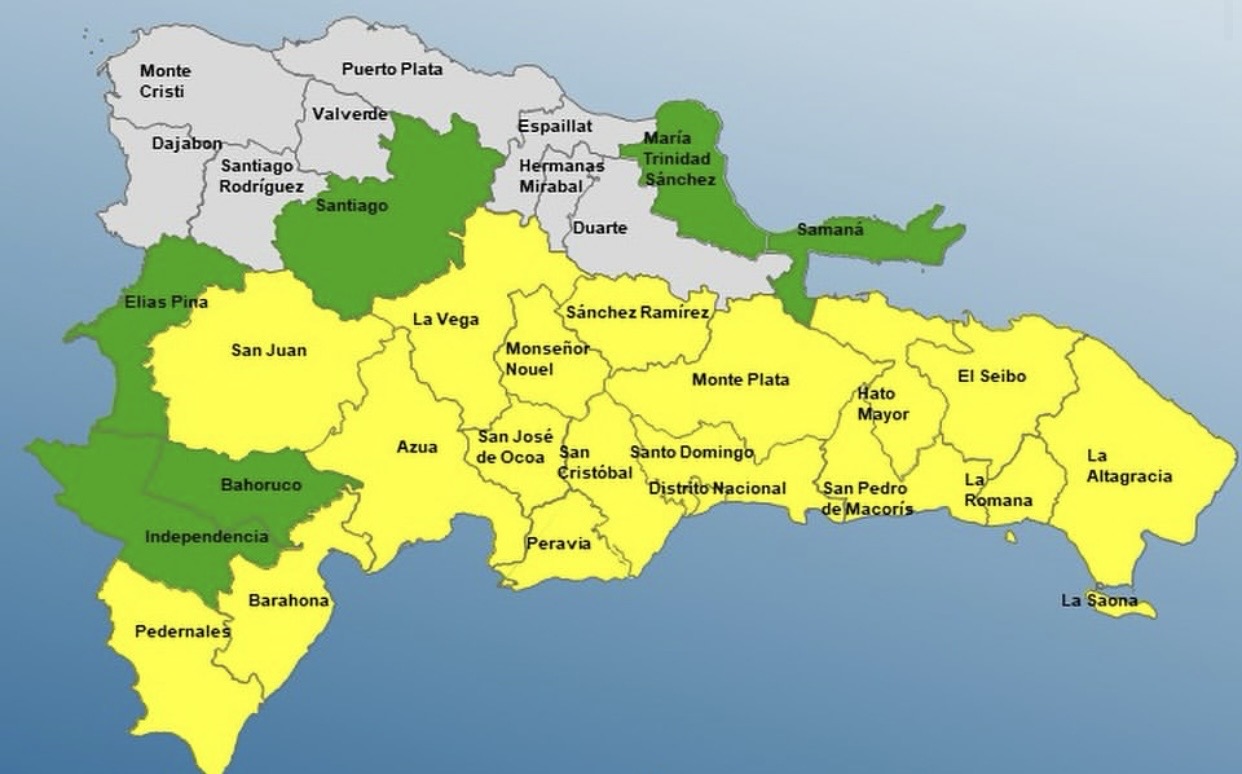 COE eleva 18 provincias en alerta amarilla por el avance de la tormenta tropical Melissa