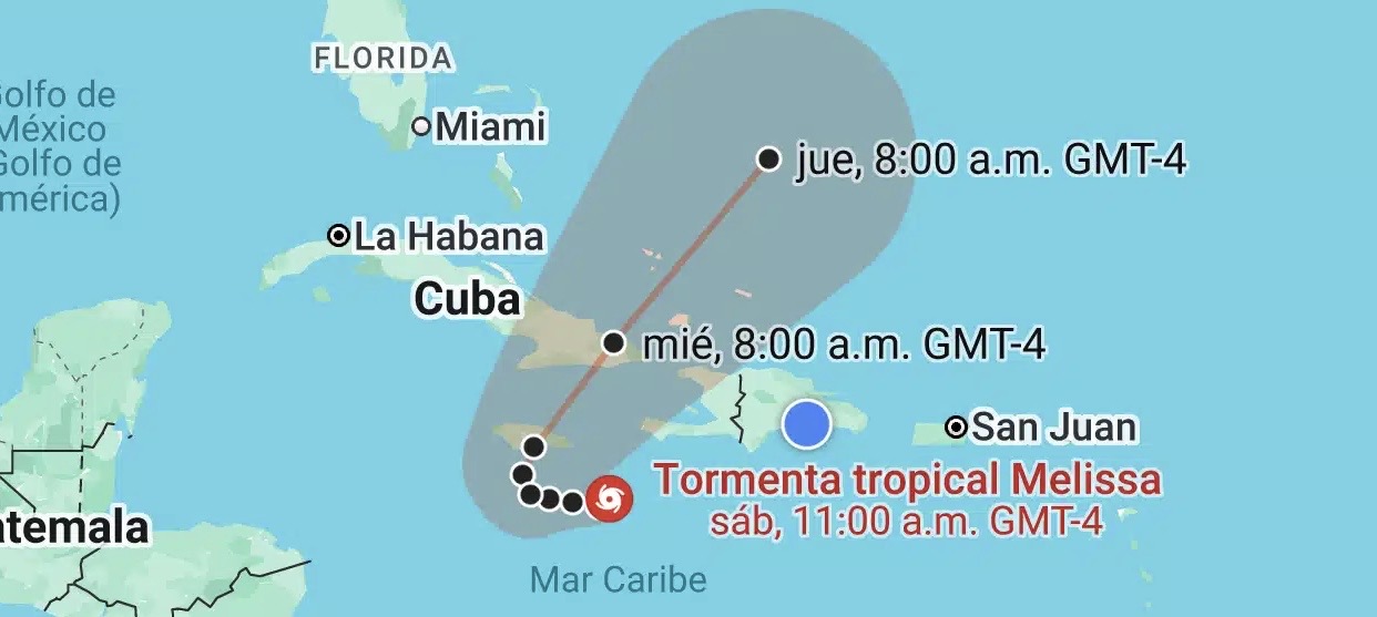 Melissa se convierte en huracán y podría alcanzar categoría 4 antes de impactar Jamaica