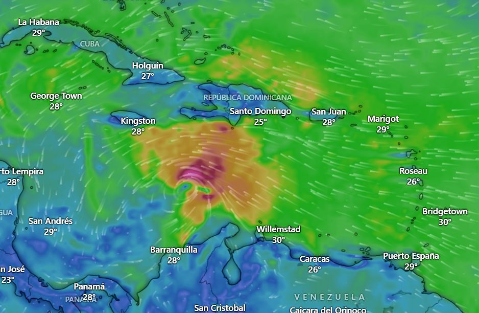 Ventarrones y lluvias intensas azotan el Caribe, mientras Melissa sigue su lenta trayectoria