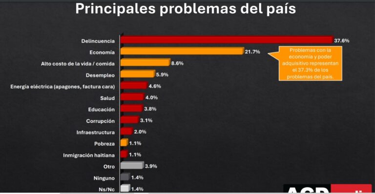 Encuesta ACD Media revela que la inseguridad ciudadana y la economía siguen siendo la principal preocupación de los dominicanos
