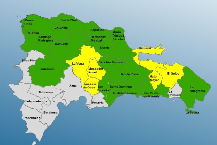 COE eleva a 24 las provincias en alerta por lluvias