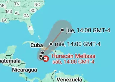 Cuba se prepara ante el posible impacto del huracán Melissa: activan fase informativa y refuerzan medidas preventivas