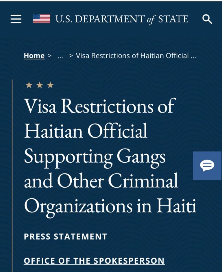 Portavoz de Estados Unidos afirma que haitianos están hartos de las pandillas