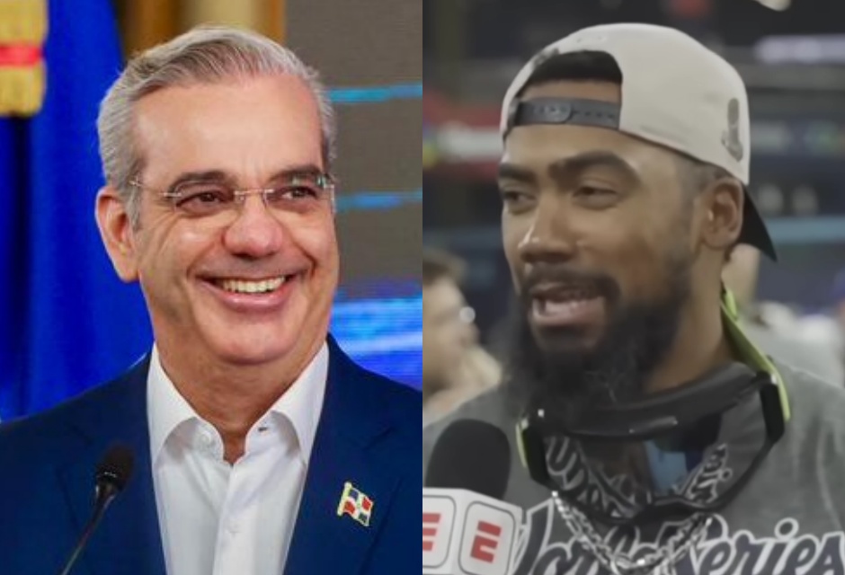 Luis Abinader felicitó a los dominicanos Teoscar Hernández y Vladmir Guerreo Jr, por su buen desempeño en la Serie Mundial