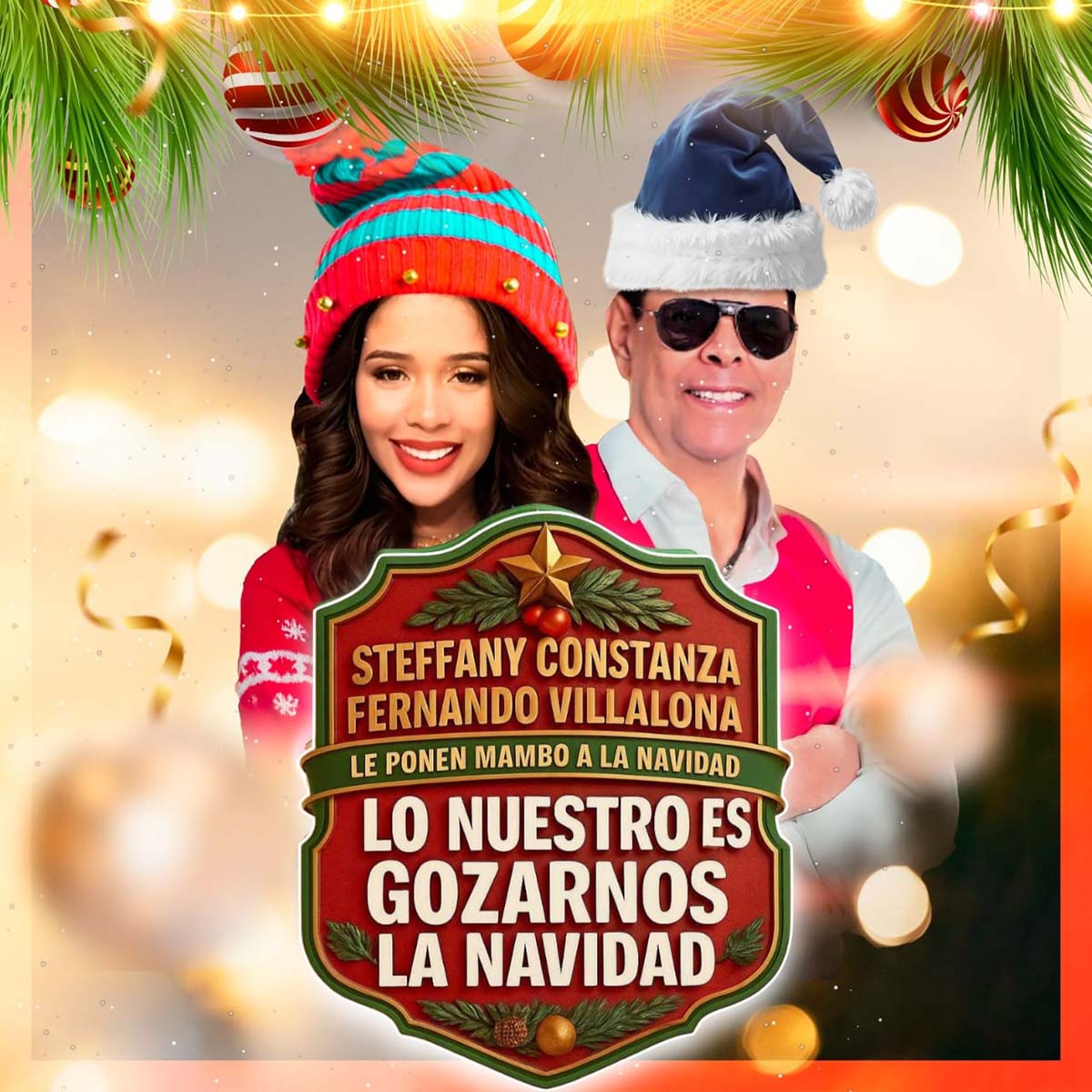 Steffany Constanza y Fernando Villalona desatan un "Huracán" de alegría navideña con "Lo Nuestro Es Gozarnos la Navidad"