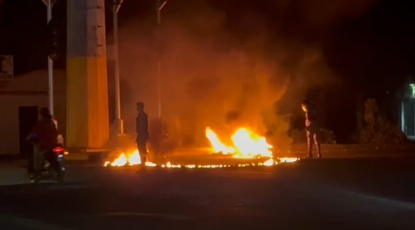 Protestas y caos en San Francisco de Macorís por apagón general que paralizó el país