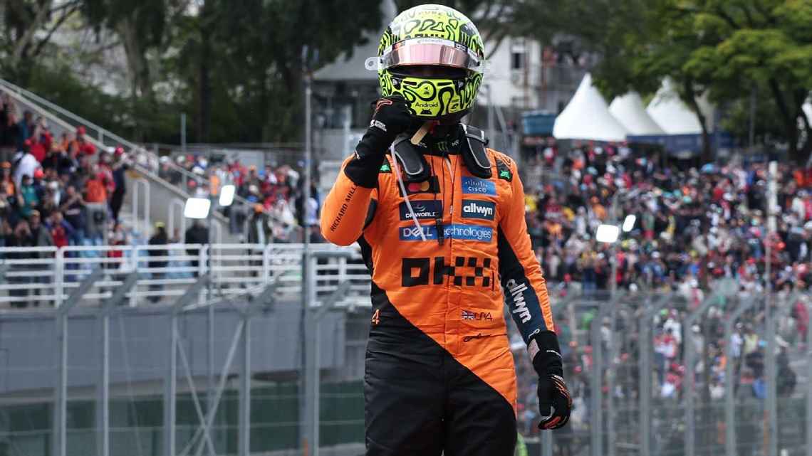 Lando Norris ganó el Gran Premio de Fórmula Uno celebrado en Brasil y amplia ventaja en el campeonato