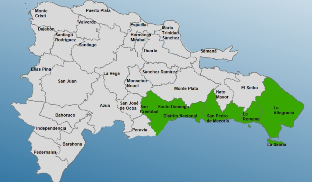 COE amplía alerta verde para seis provincias por incidencia de vaguada y sistema frontal