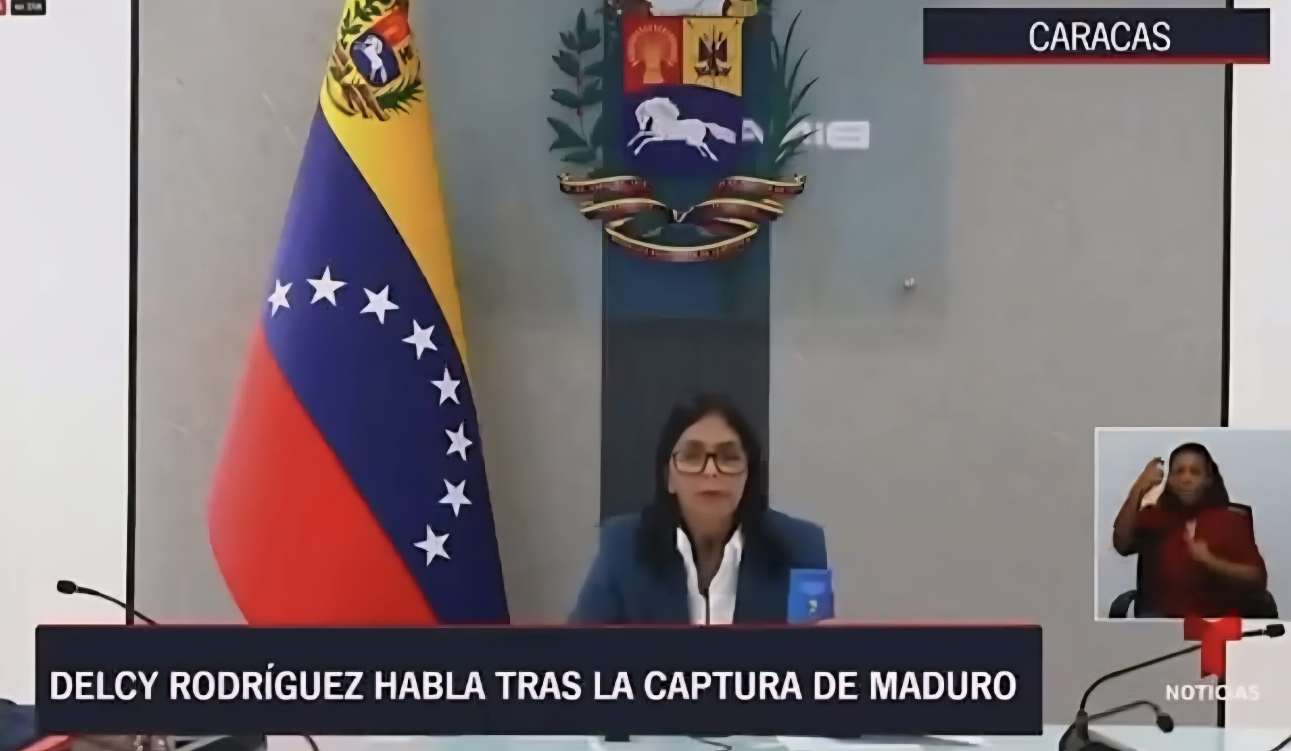 Delcy Rodríguez niega injerencia de EEUU en Venezuela: “Aquí decide el pueblo”