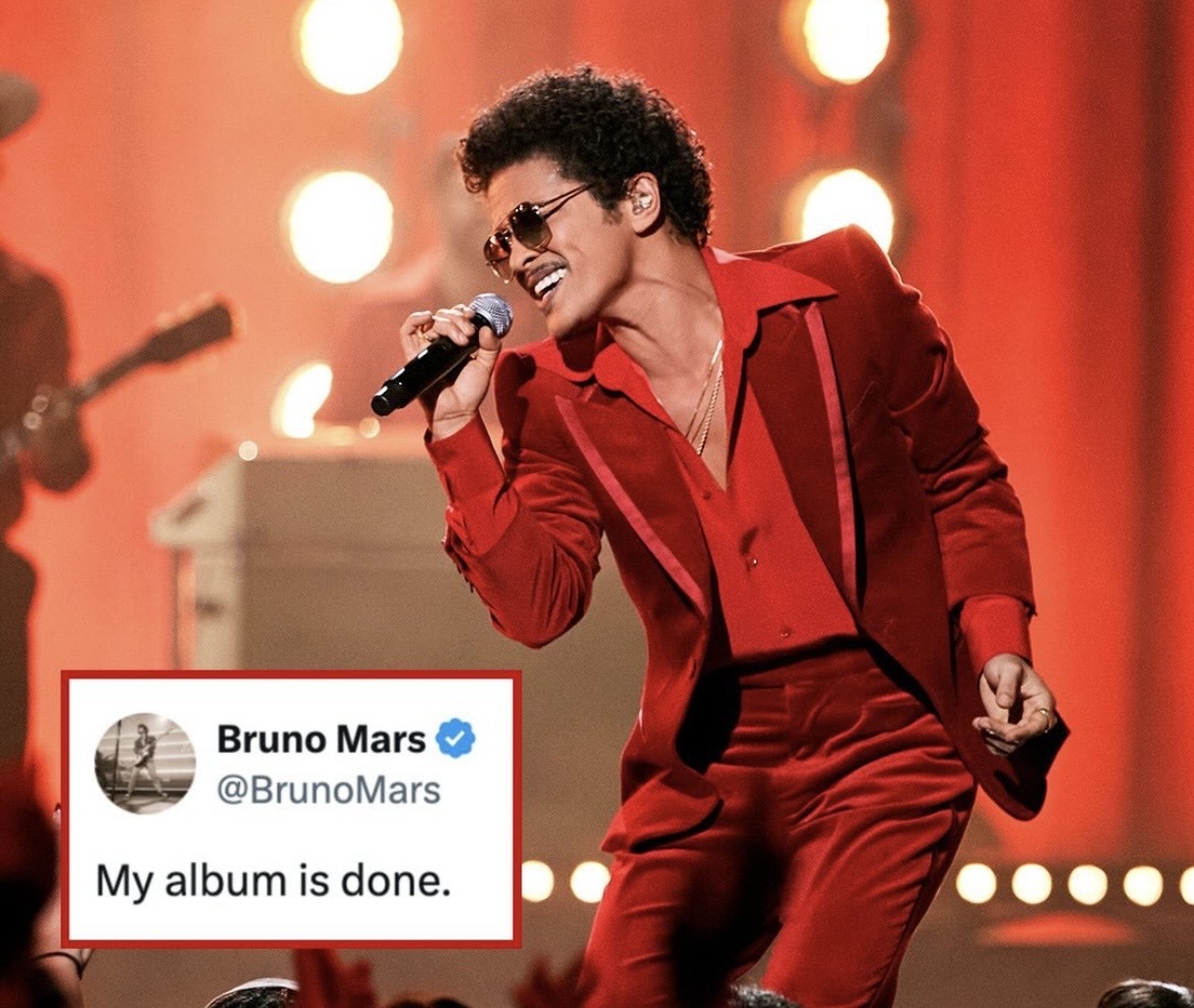 Bruno Mars anuncia que su nuevo álbum ya está terminado
