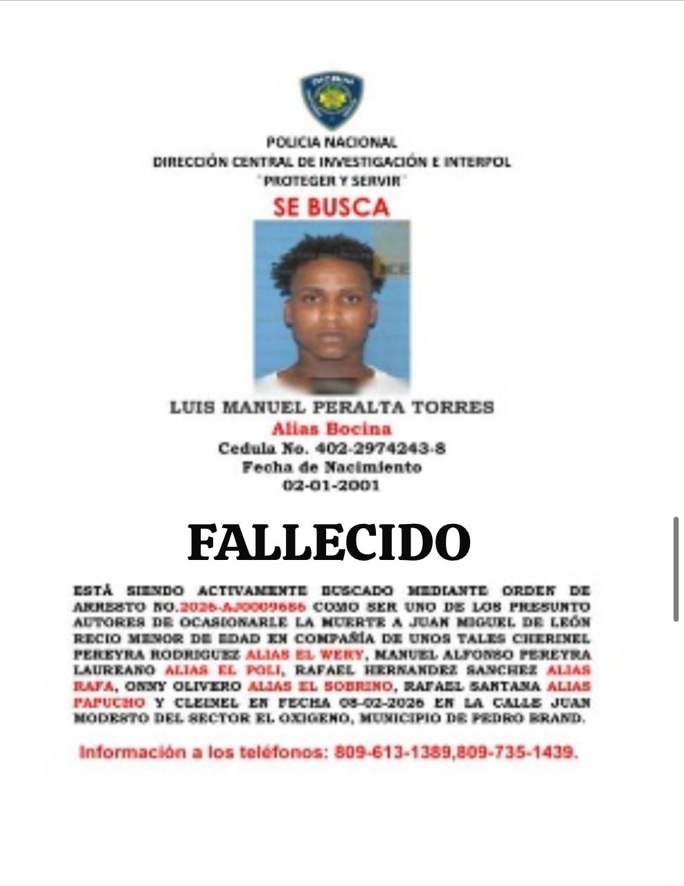 Abatido 'Bocina', implicado en homicidio de menor