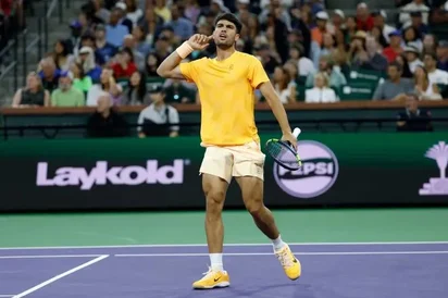 El español Carlos Alcaraz derrotó al noruego Casper Ruud y avanzó a los cuartos de final del Masters 1000 de Indian Wells