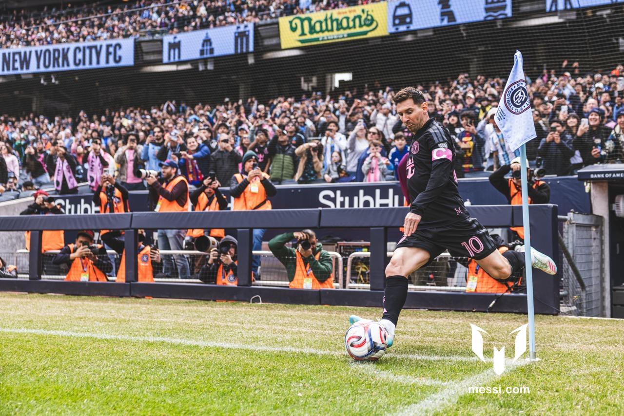 El argentino Lionel Messi anotó un gol en la victoria el domingo del Inter Miami ante el New York City