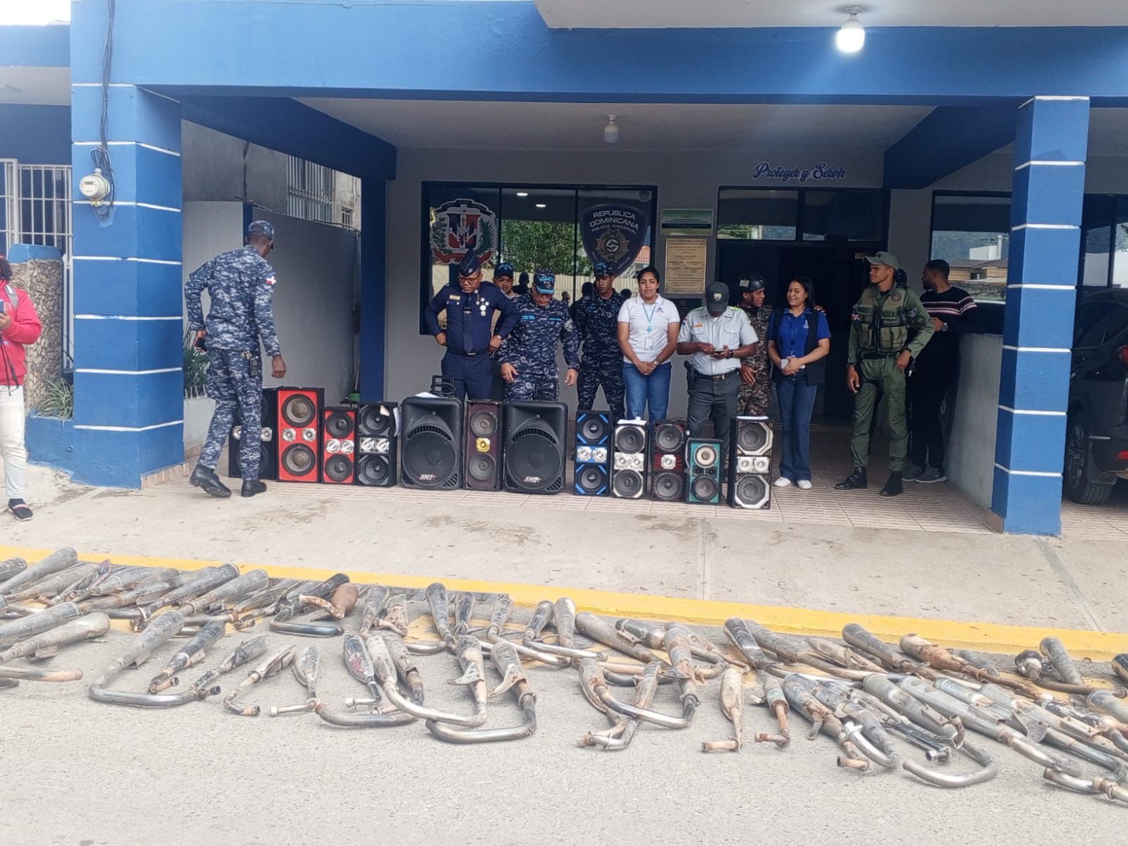 Operativos en La Vega: control de contaminación sónica