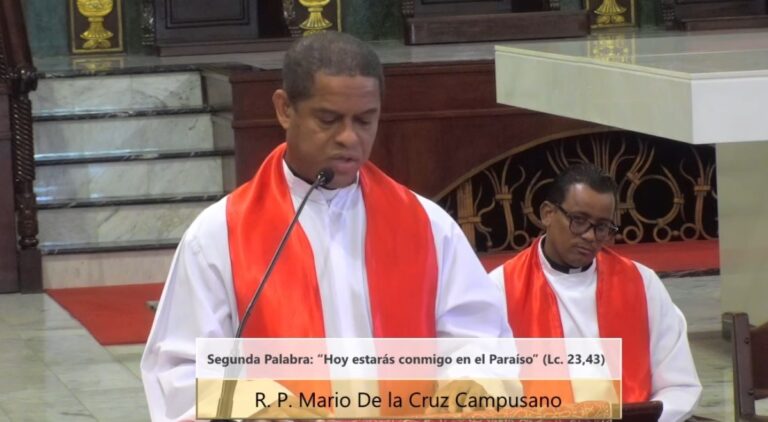Reverendo Mario de la Cruz Campusano critica desigualdades sociales y llama a dominicanos a alejarse del pecado y del sufrimiento