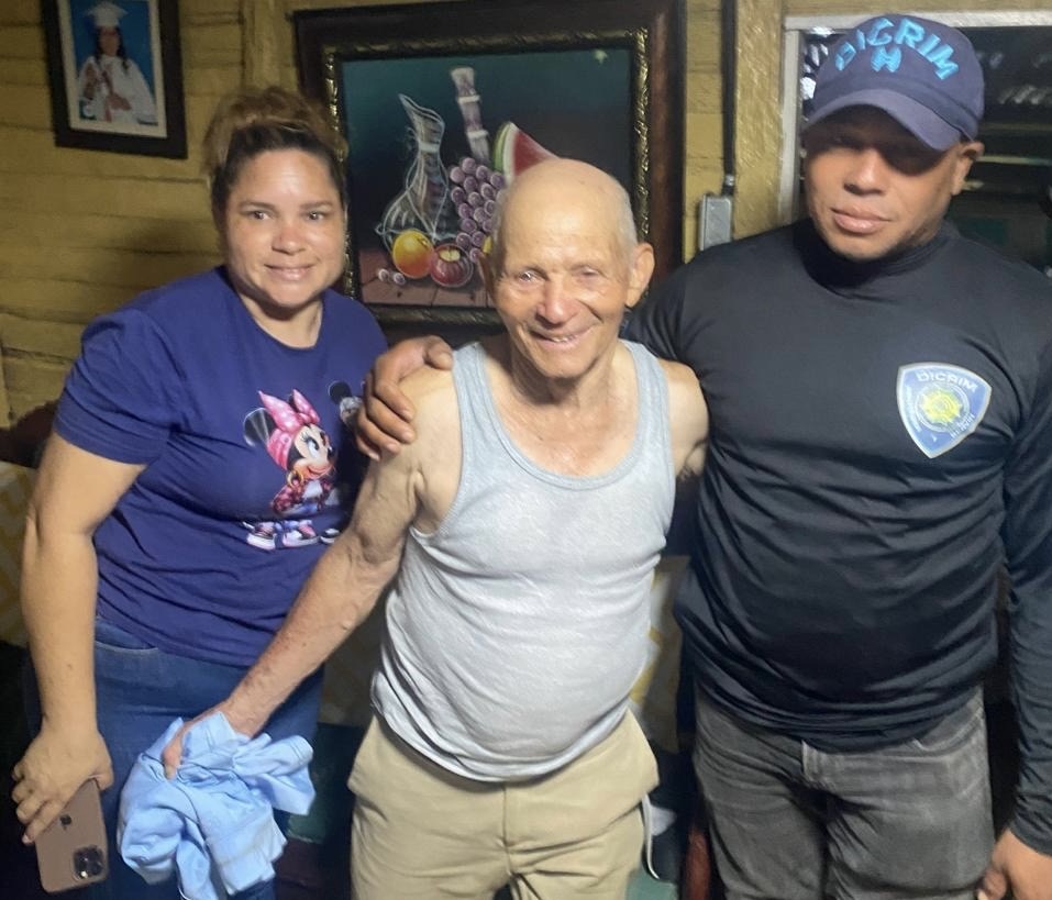Policía localiza sano y salvo a adulto mayor reportado como desaparecido en Puerto Plata