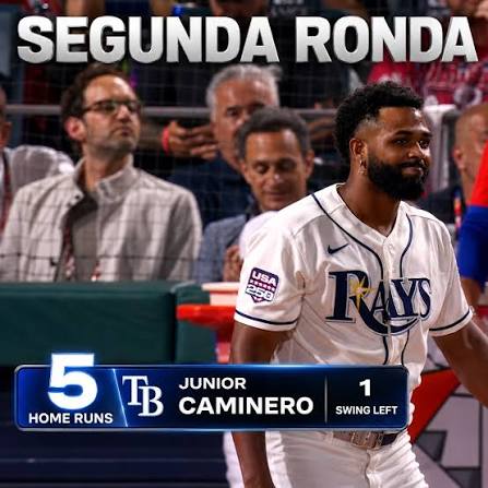 El dominicano Junior Caminero conectó el cuadrangular más largo del Derby de Jonrones pero no pudo avanzar hasta la final