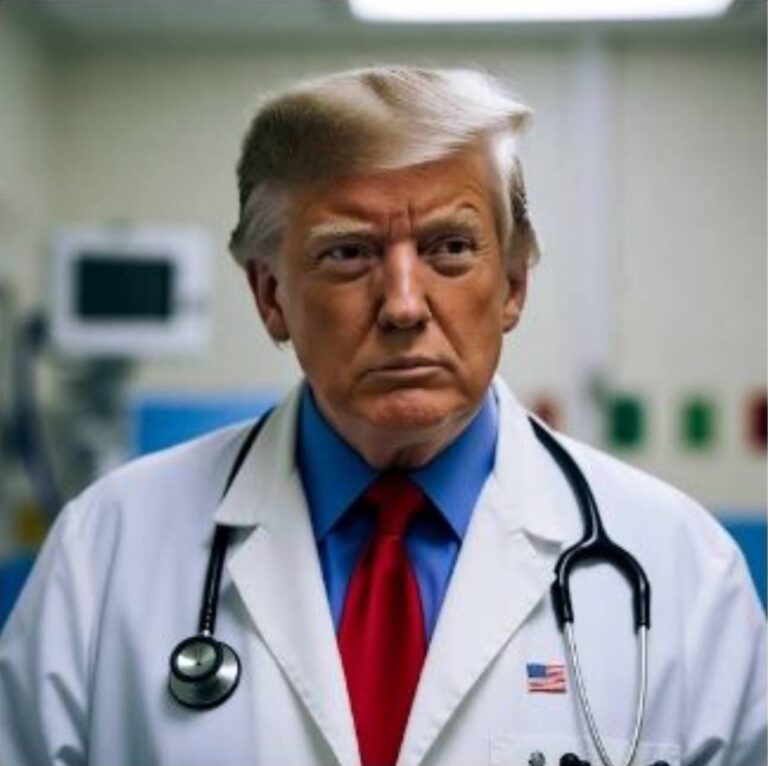 Trump se disfraza de médico y ofrece una Coca-Cola Light como "cura" para quienes lo odian
