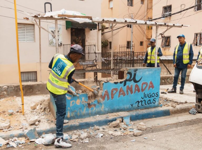Alcaldía del DN elimina 11 estructuras que obstaculizaban la acera en Guachupita