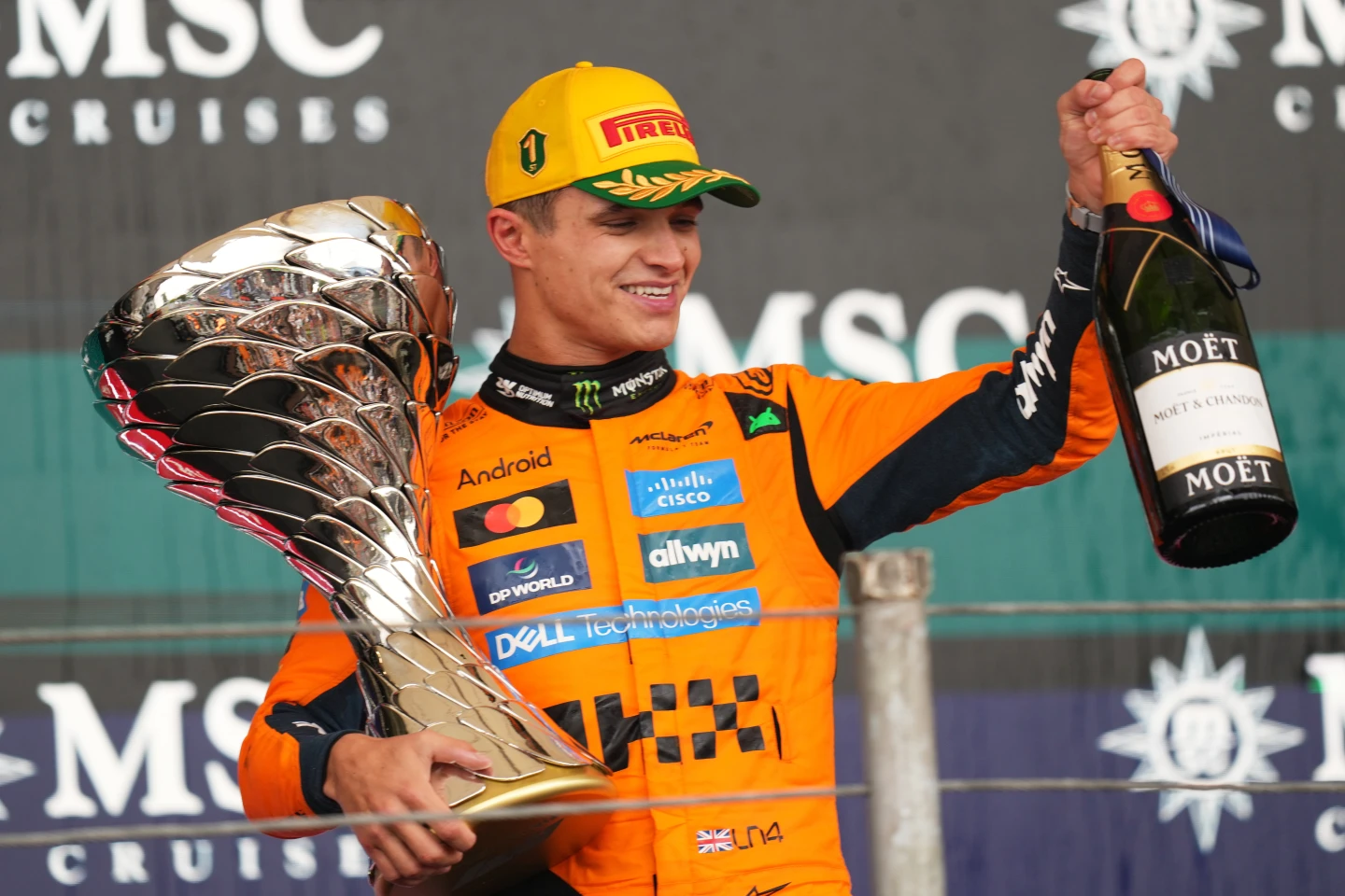 El piloto de la escuderia McLaren Lando Norris manifestó que no tiene el carro adecuado para ganar el título de la Fórmula Uno