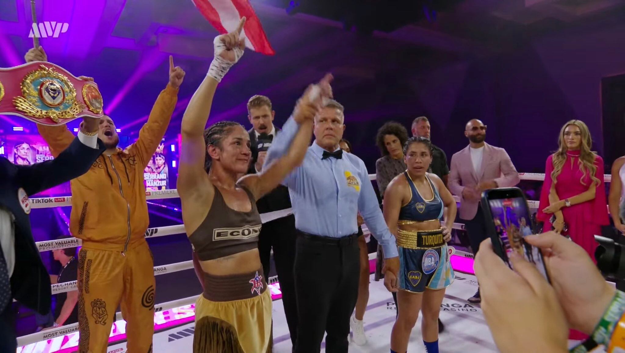 La puertorriqueña Amanda Serrano anunció que hará uno o dos combates más y luego se retirará del boxeo
