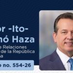 Víctor Ito Bisonó es designado como nuevo ministro de Relaciones Exteriores; Jean Luis Rodríguez va al Ministerio de la Vivienda