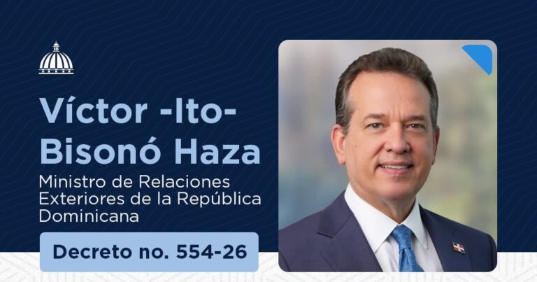Víctor Ito Bisonó es designado como nuevo ministro de Relaciones Exteriores; Jean Luis Rodríguez va al Ministerio de la Vivienda