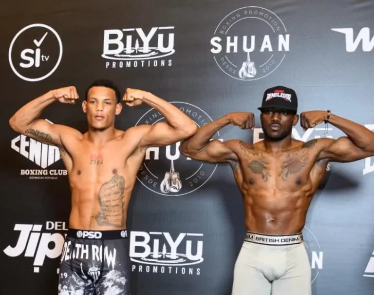 Yunior Desir y Feudri Franco superaron la prueba del pesaje para el combate que sostendrán este viernes en el Coliseo de Boxeo Carlos "Teo" Cruz