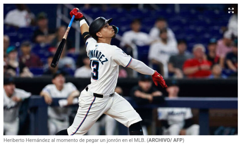 El dominicano Heriberto Hernández conectó un cuadrangular en la derrota de los Marlins de Miami ante los Reales de Kansas City