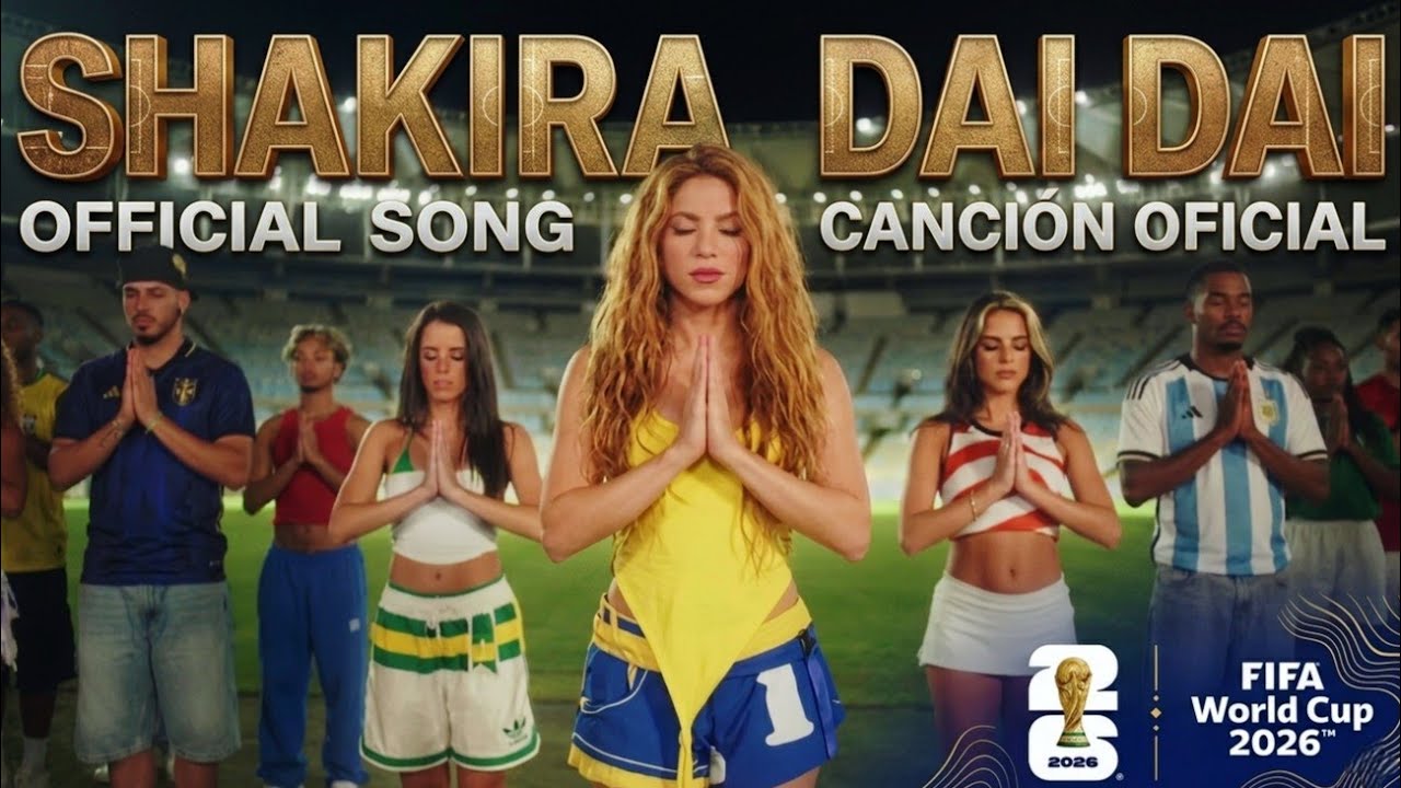 La cantante colombiana Shakira alcanzó 1000 millones de reproducciones en YOU TUBE con la canción oficial del Mundial de Fútbol 2026