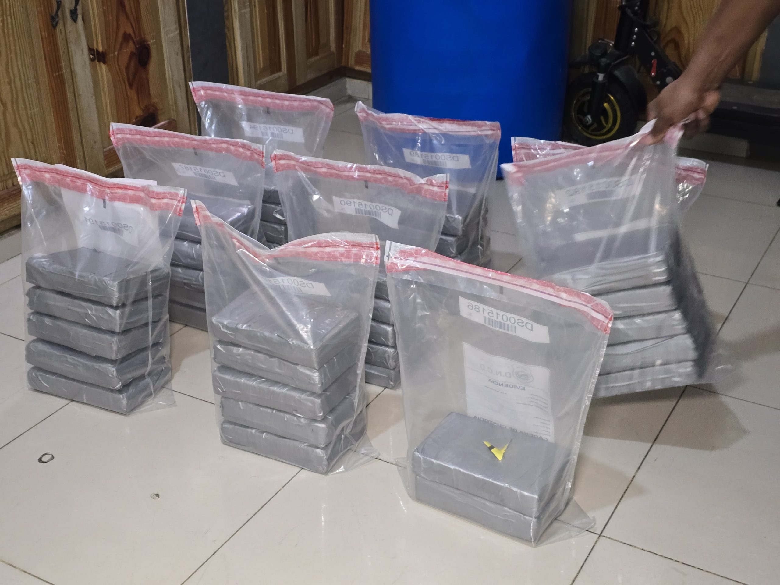 La DNCD decomisa 42 paquetes de cocaína en operativo en el puerto de Caucedo, en Boca Chica