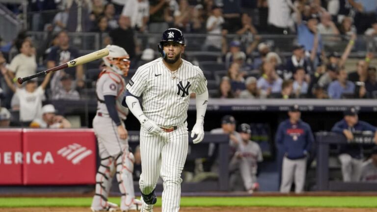 El dominicano Luis García Jr., conectó un jonrón en el partido que los Yanquis de Nueva York eliminaron a los Medias Rojas de Boston