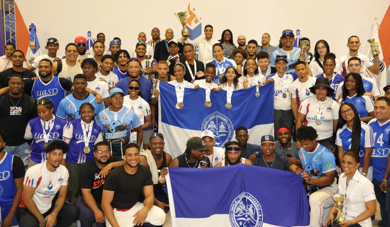 La Universidad Autónoma de Santo Domingo conquistó el primer lugar de los Juegos Deportivos Universitarios 2026 al acumular 817 puntos