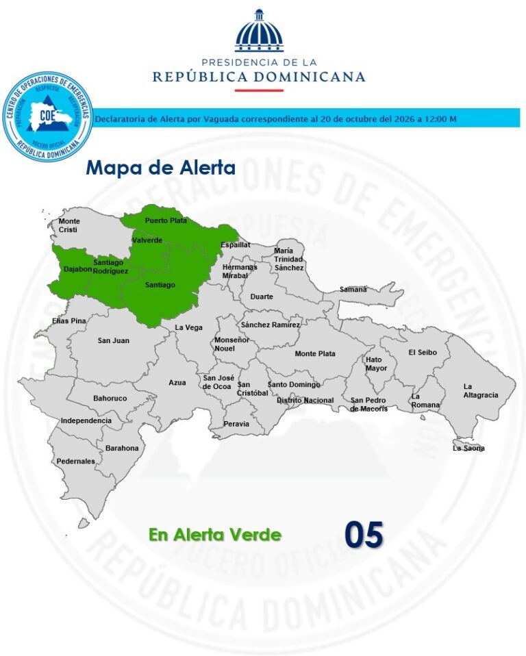 COE declara alertas por riesgo de inundaciones ante lluvias provocadas por una vaguada