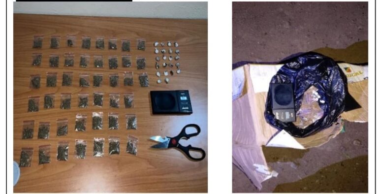 Policía ocupa 12 porciones de sustancias narcóticas y una balanza digital durante patrullaje en Cambita, San Cristóbal